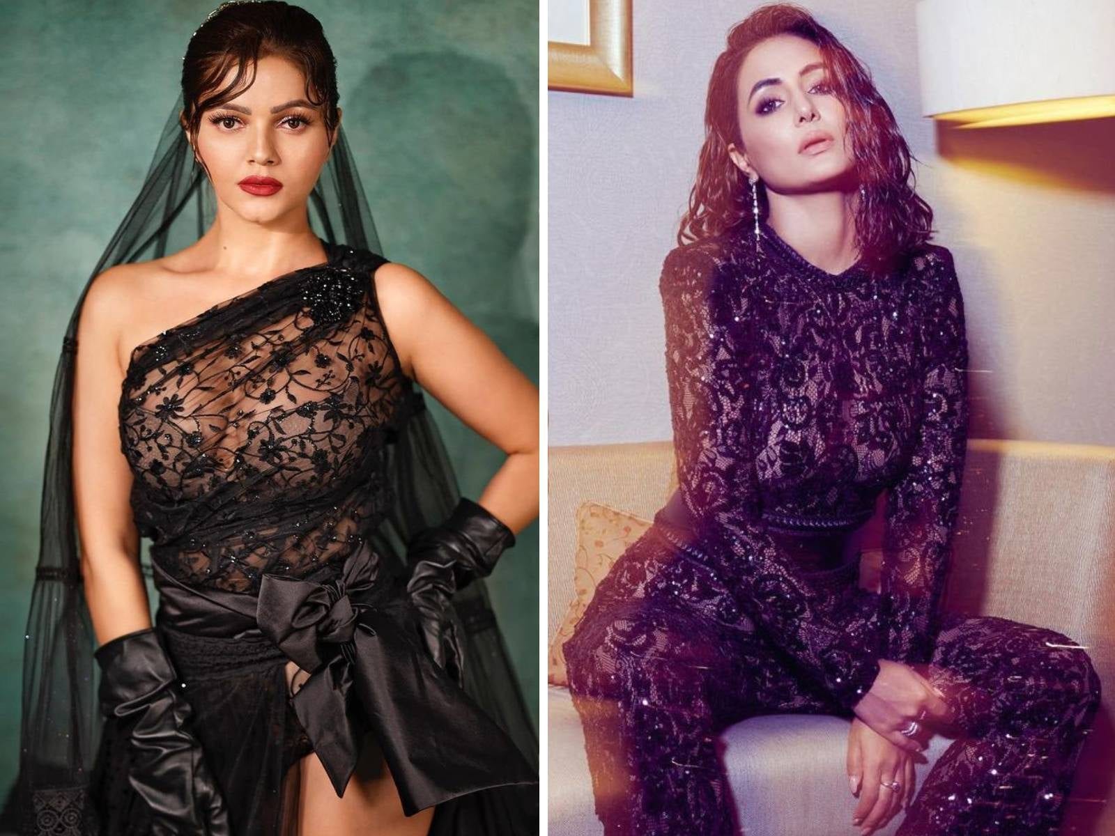 Ribina Khaan Xxx Video - Rubina Dilaik Or Hina Khan: Which Television Diva Looks Sexier In Their  Racy Black See-through Outfits? - News18