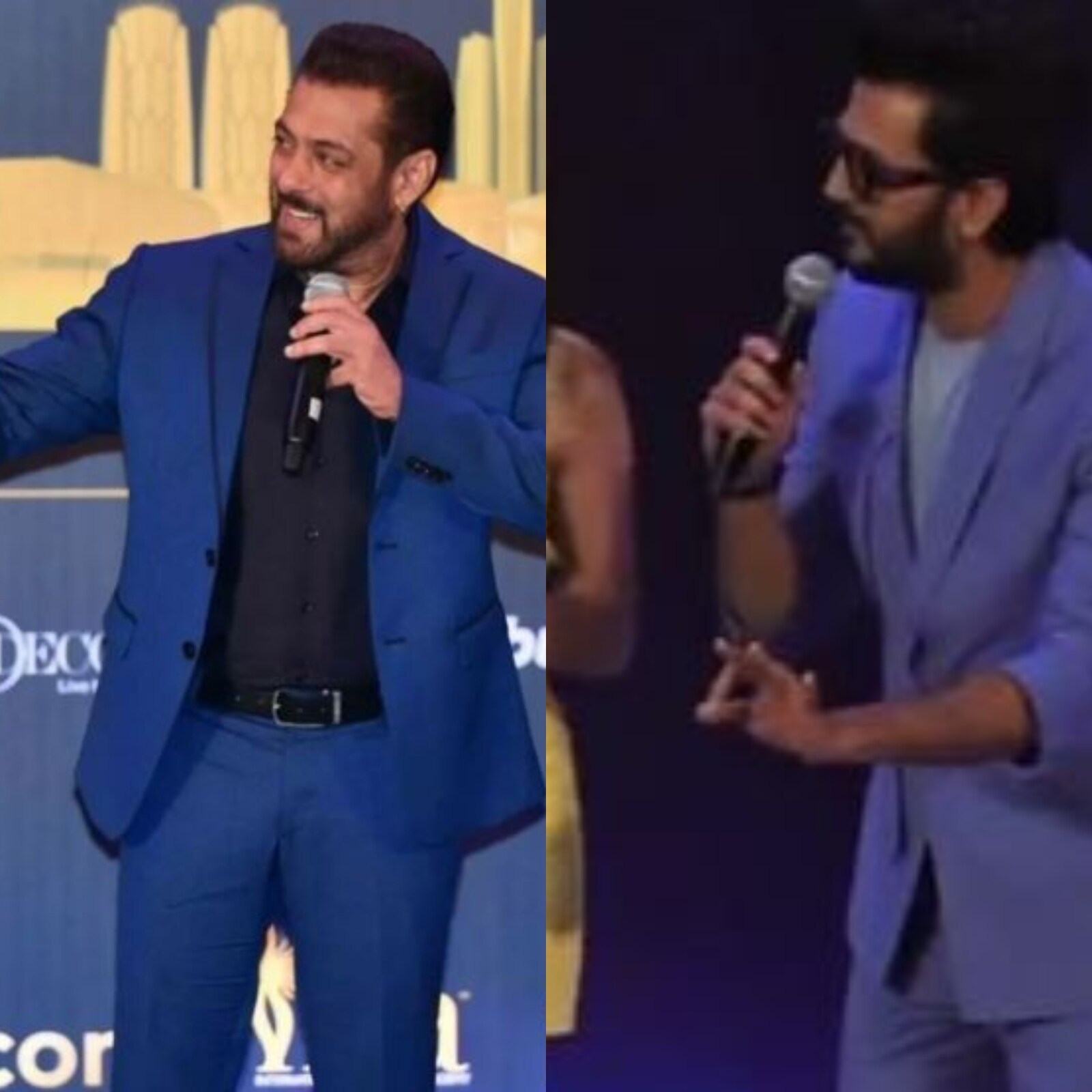 Salman Khan Wipes His Sweat From Ranveer Singh Outfit At IIFA Awards 2019 