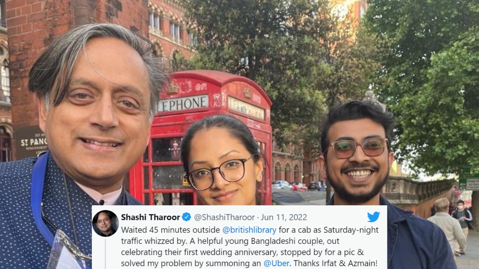 How a Bangladeshi Couple Came to Shashi Tharoor's 'Rescue' Outside British  Library in London - News18
