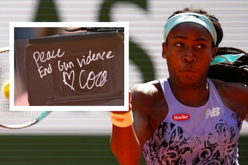 Coco Gauff and her message (AP and Twitter)