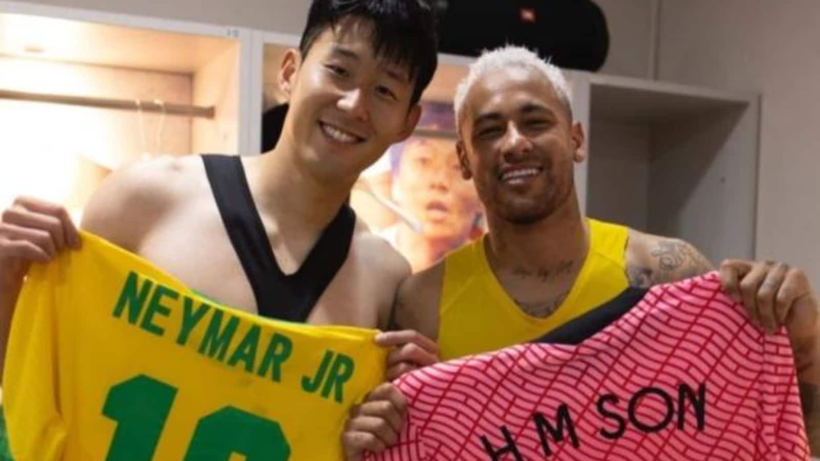 Neymar y Son-Heung Min intercambian camisetas cuando se le pregunta a la estrella de los Spurs ‘¿Me conoce?’
