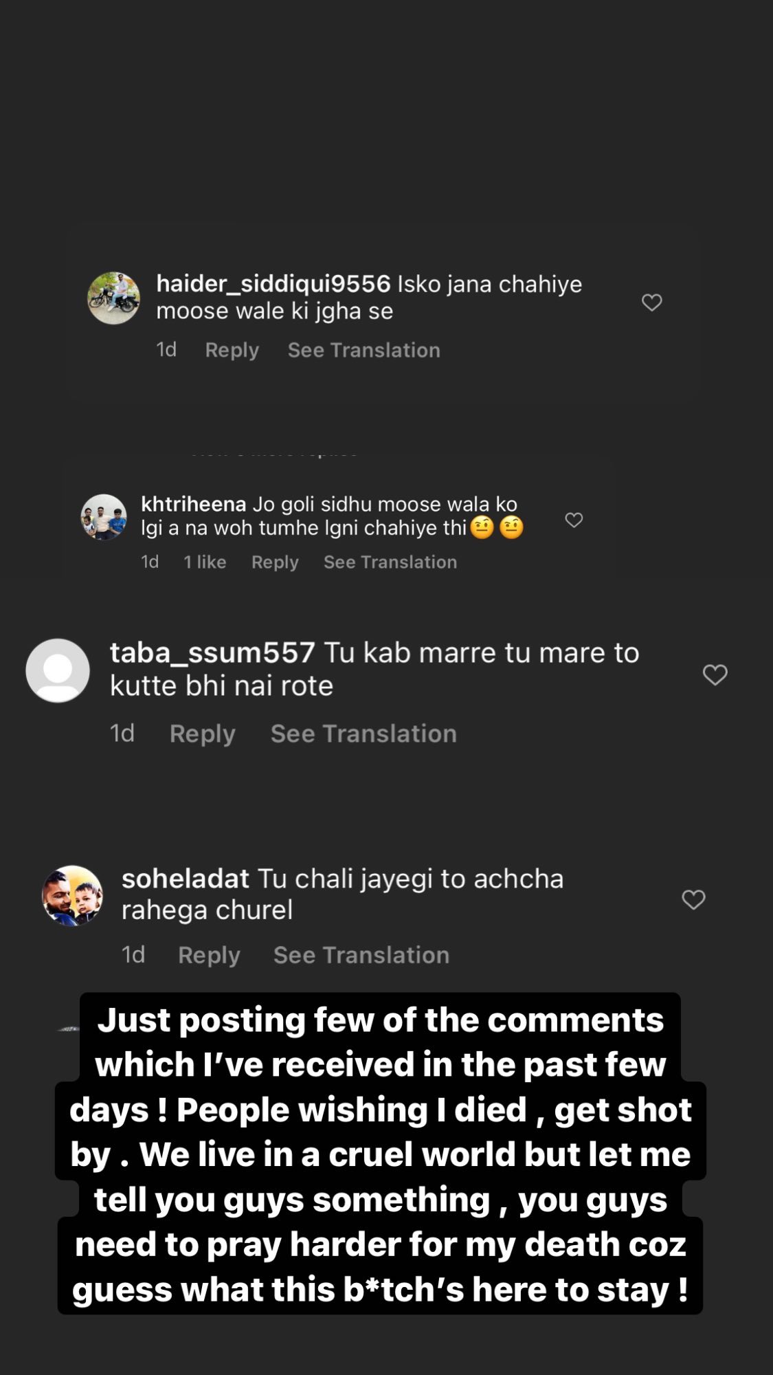 Urfi Javed Shares Screenshots Of Hate Comments Way People Want Me Dead Is So Scary