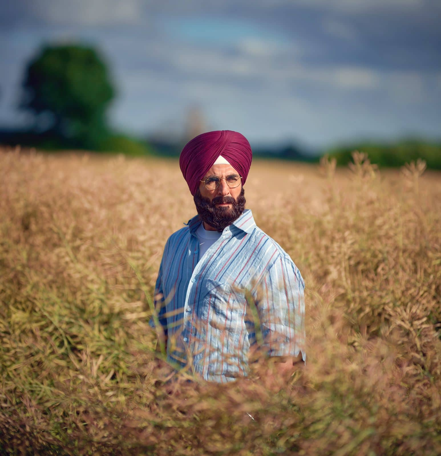 Akshay Kumar's look from Capsule Gill leaks. 