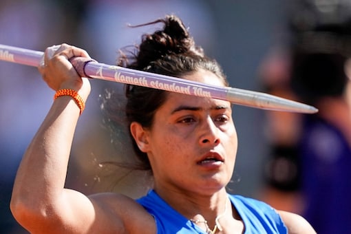 Annu Rani, of India, competes in a qualification for the women's javelin throw at the World Athletics Championships on Wednesday, July 20, 2022, in Eugene, Ore. (AP Photo/David J. Phillip)