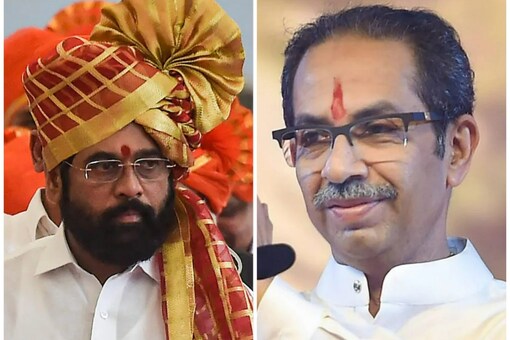 L: มหาราษฏระ CM Eknath Shinde |  R: อดีตมหาราษฏระ CM Uddhav Thackeray  (รูปภาพ: PTI/ไฟล์)