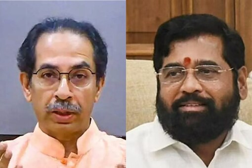 Maharashtra CM Eknath Shinde (Right) and ex-CM Uddhav Thackeray. (Photos: PTI/File) 