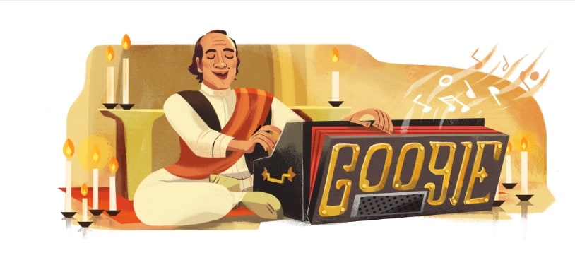 In 2018 Google Doodle celebrated Pakistani ghazal musician Mehdi Hassan on his n91st birthday Image Googlecom