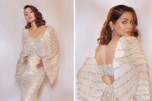 Hina Khan Looks Ravishing In White Shimmering Bodycon Gown, Check Out The Diva's Drop-dead Gorgeous Pictures