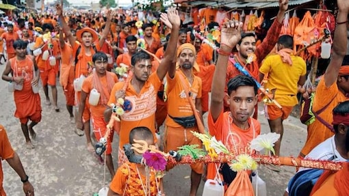 kanwar pilgrims alleged that dirty water was thrown on them. (File photo: PTI)