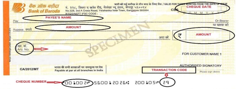 What Is Transaction Code In Cheque Bob