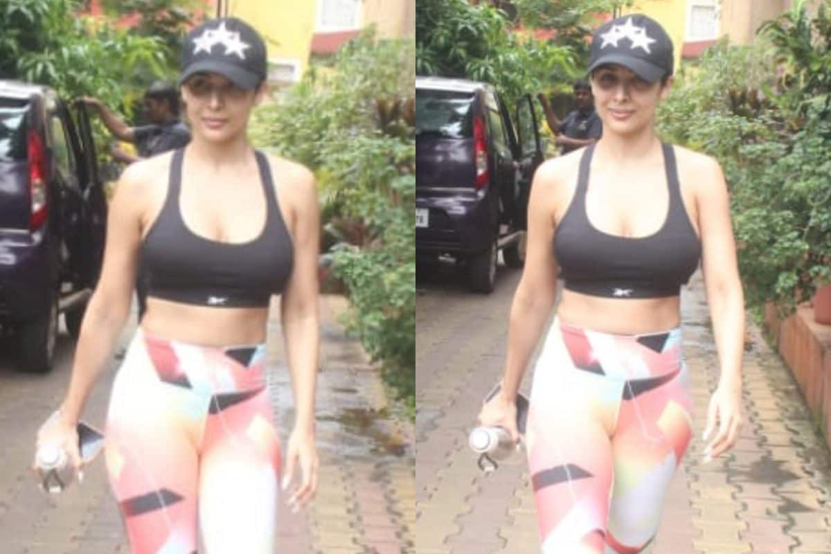Malaika Arora in sports bra and joggers mixes gym fashion with airport  look. See pics - India Today