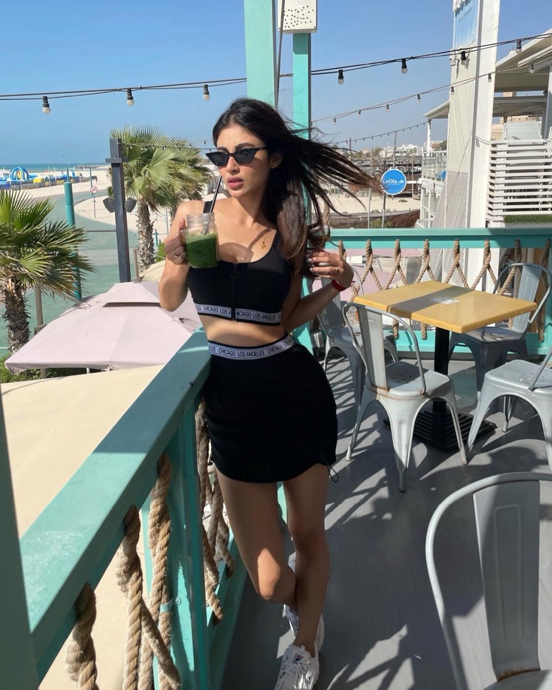 Mouni Roy Flaunts Svelte Figure In Chic Black Athleisure Set Check Out The Diva S Hottest