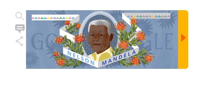 In 2014 Google celebrated Nelson Mandela's 96th Birthday. (Image: Google.com)