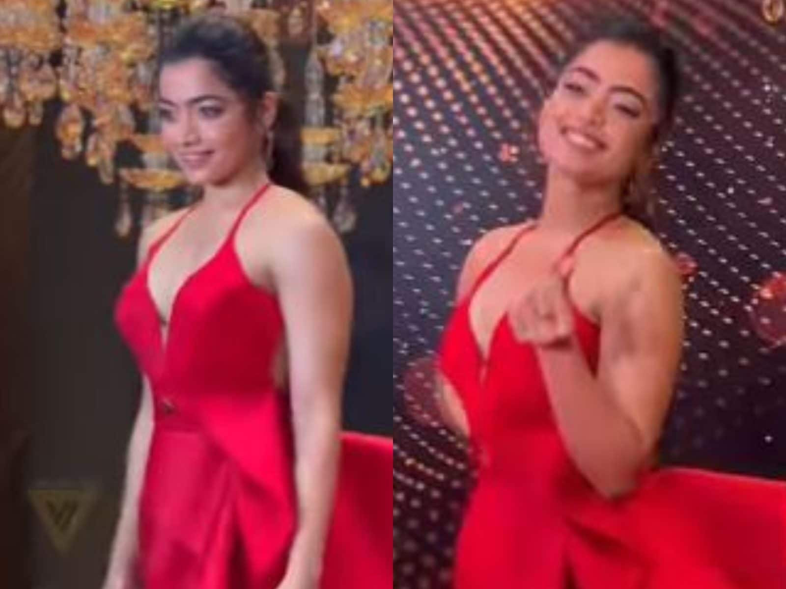 Geeta Kapoor Sex - Rashmika Mandanna Looks Drop Dead Gorgeous In Red Dress; Winks at Paps  While Posing At Event - News18