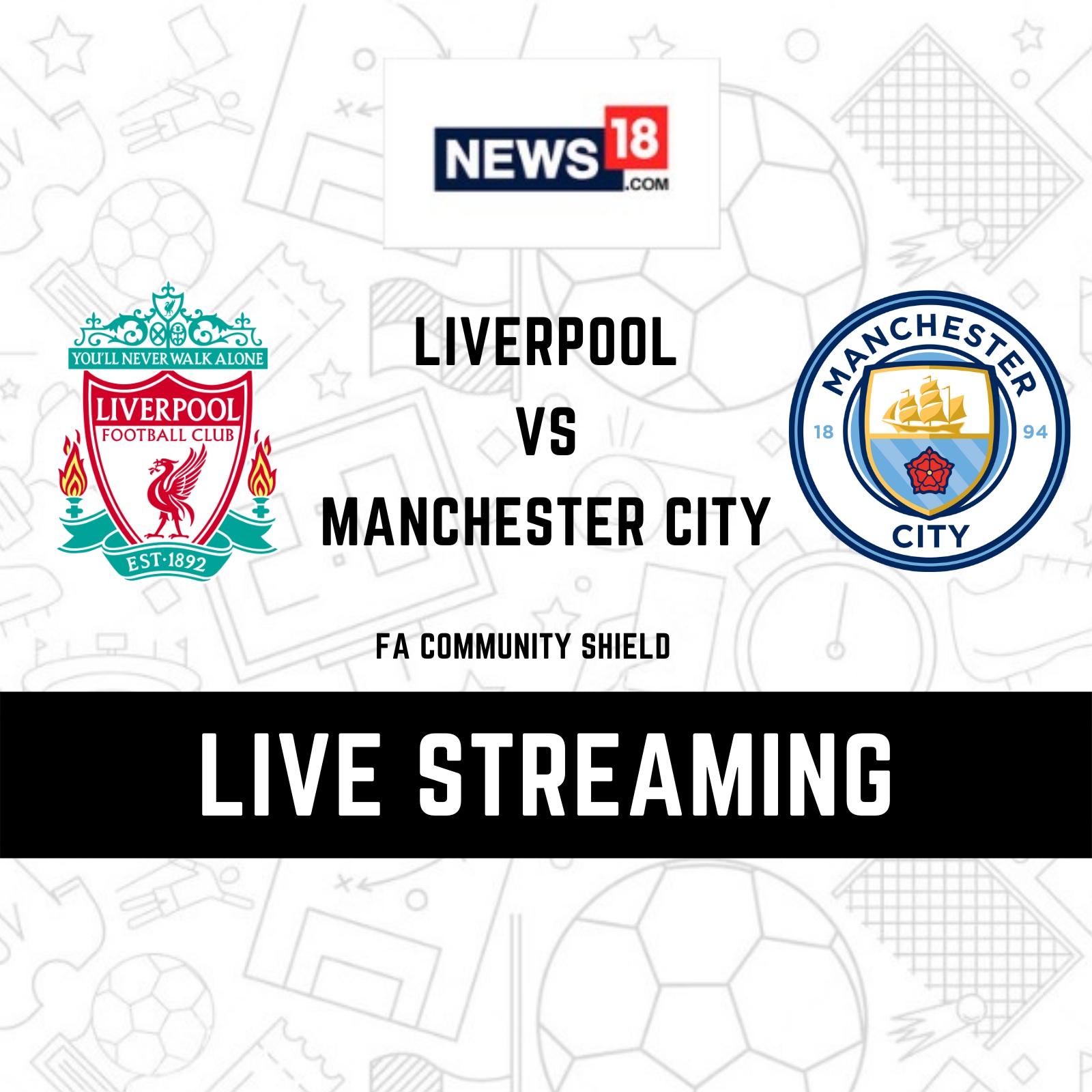 Liverpool vs Manchester City Live Streaming When and Where to Watch FA Community Shield Live Coverage on Live TV Online