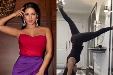 Xxxx He Video Faking Sunny - After Sushmita Sen, Malaika Arora, Now Sunny Leone Aces Handstand; Watch  Video - News18