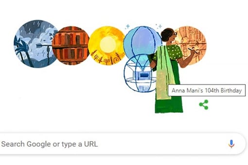 Google Doodle on August 23 celebrates Anna Mani, the Indian physicist and meteorologist. (Image: Google.com)