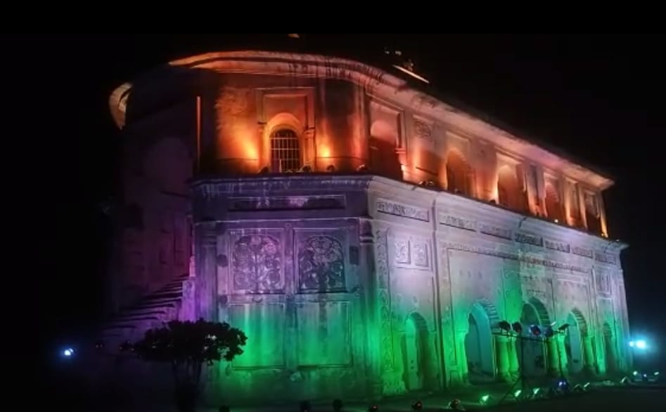 Assam’s Rang Ghar Decked Up in Tricolour Hues