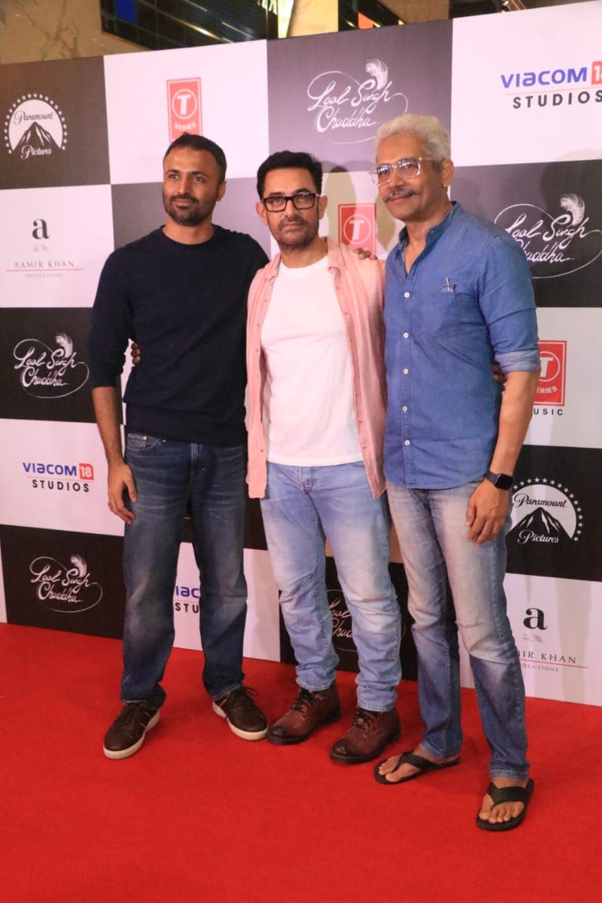 Pictures from Laal Singh Chaddha screening in Mumbai. (Pic: Viral Bhayani) 