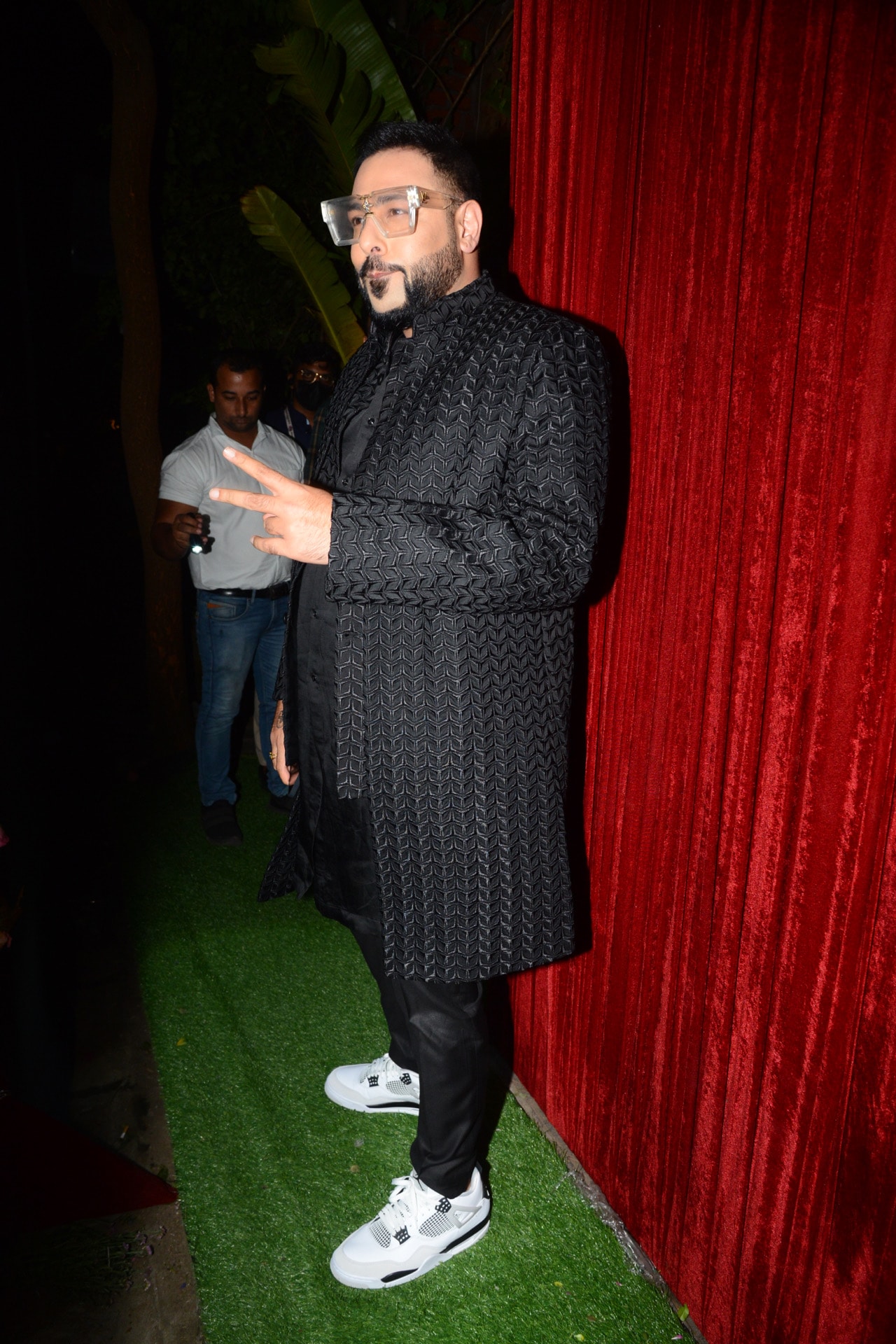 Singer and rapper Badshah arrived in a style too,. (Photo: Viral Bhayani)