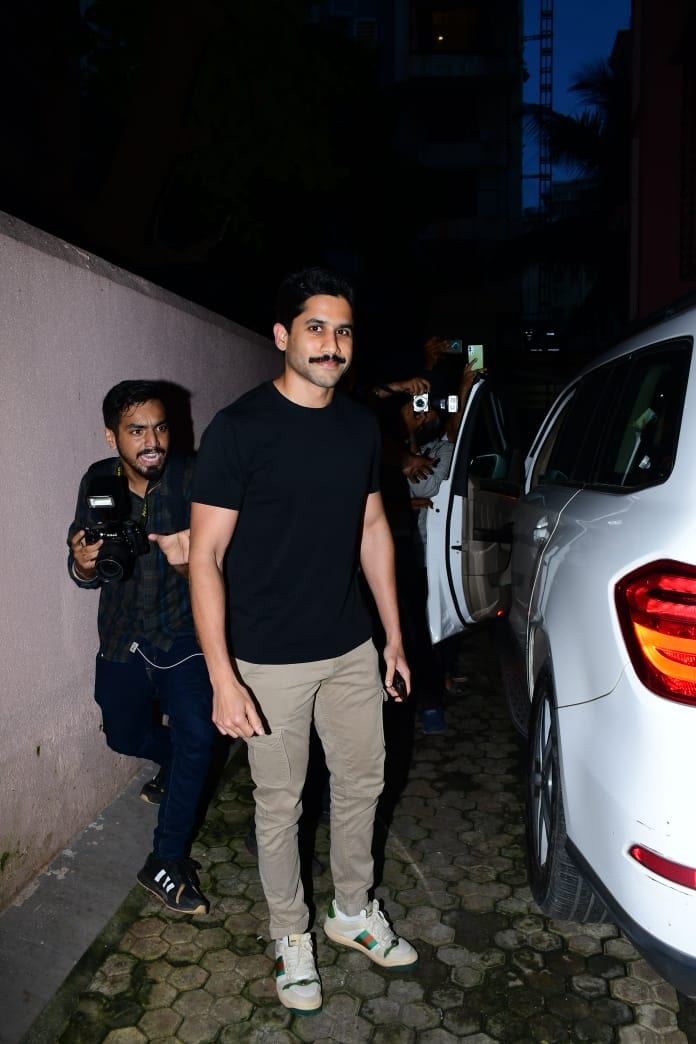 Naga Chaitanya spotted outside Sanjay Leela Bhansali's office. (Pic: Viral Bhayani)