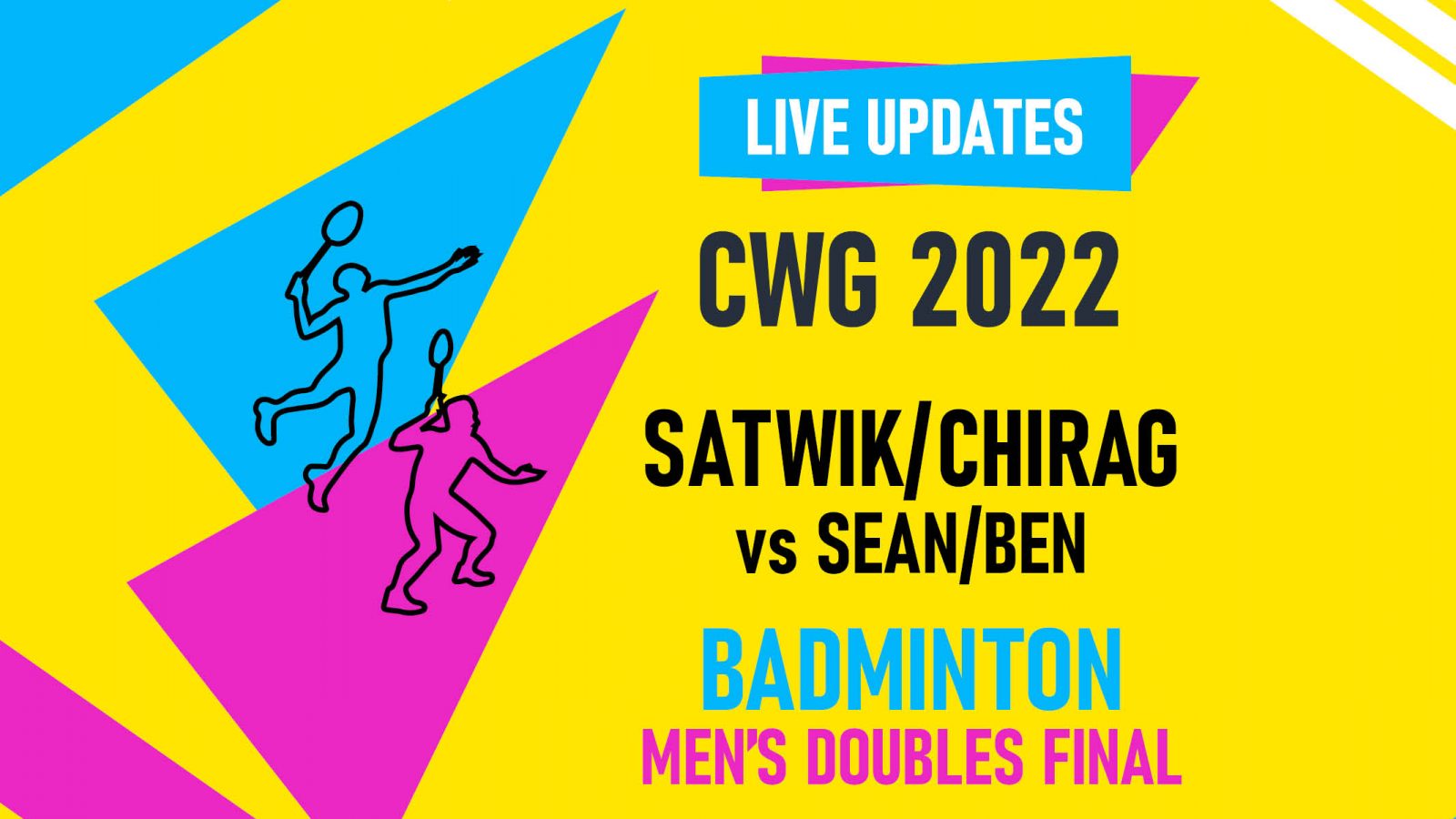 mens doubles badminton cwg 2022 live