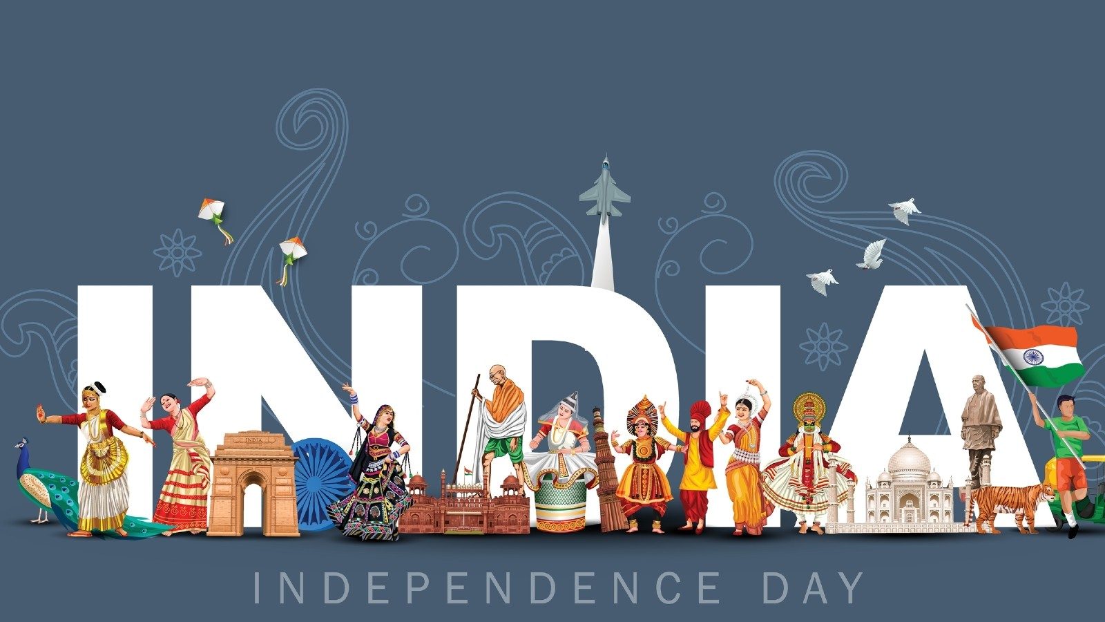 20 Happy Independence Day India Illustration  MasterBundles