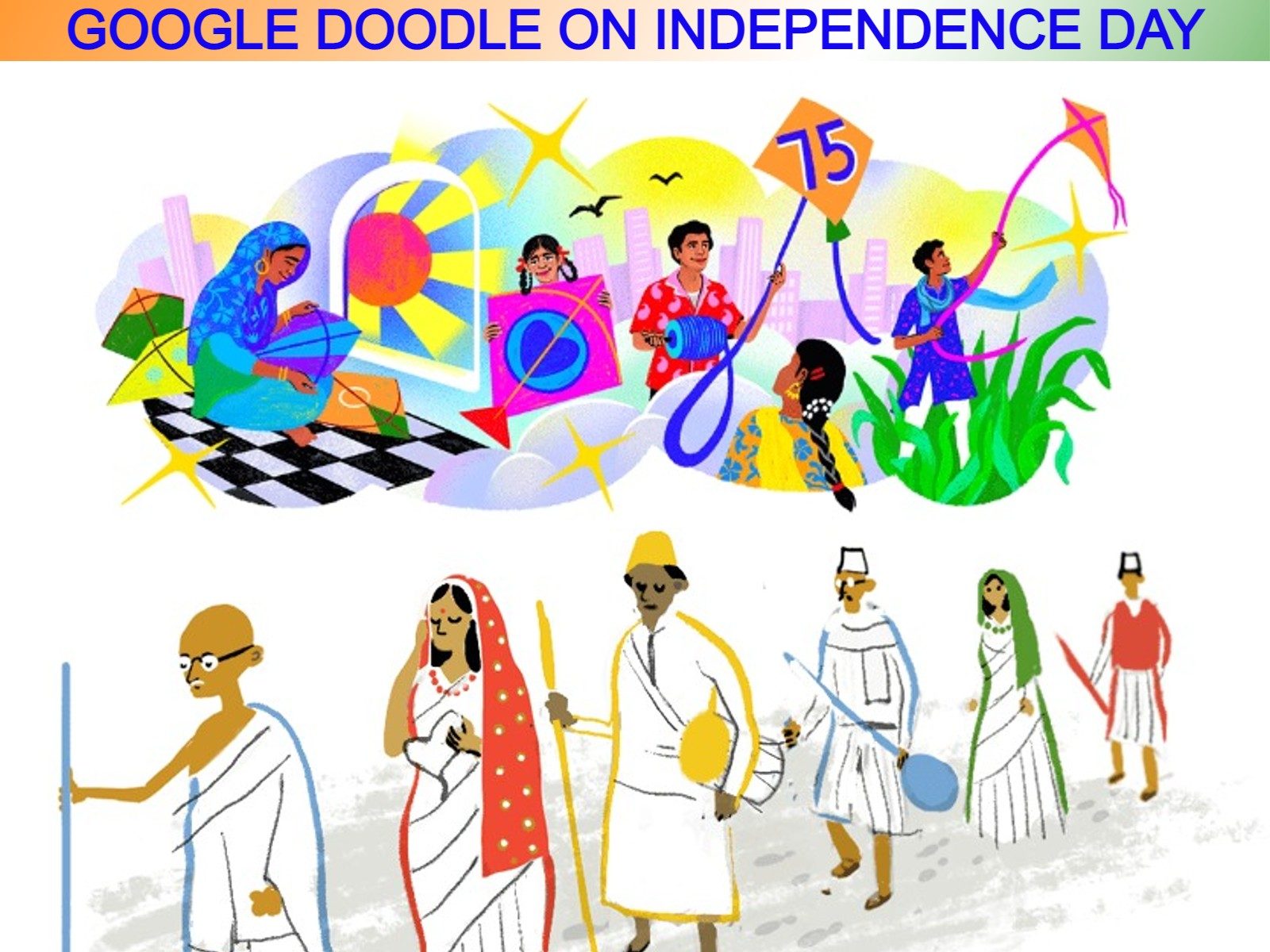 75th Year of Independence Day of India drawing || Outline drawing easy -  YouTube