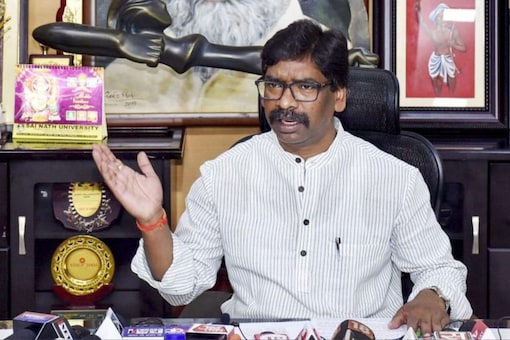Jharkhand CM Hemant Soren lashed out at the Centre for “unleashing” all constitutional agencies to “destabilise a democratically elected government”. (Image: PTI/File)