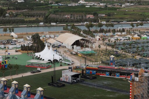 The venue of Medusa Festival, an electronic music festival, after high winds caused part of a stage to collapse, in Cullera, near Valencia, Spain (Reuters Image)