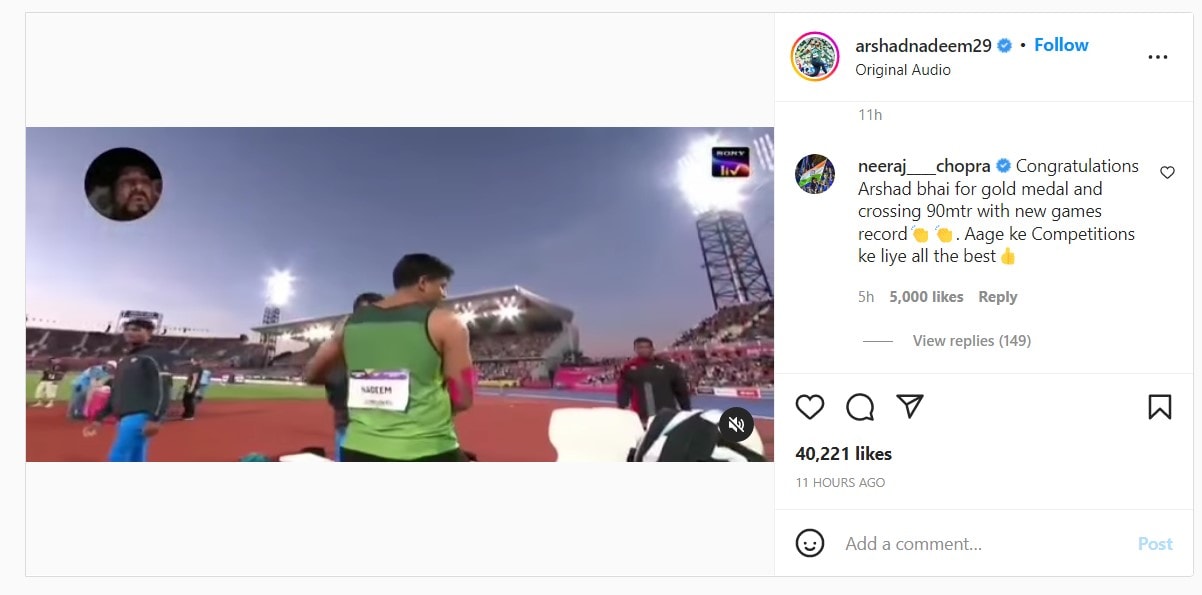 ‘Congratulations Arshad Bhai…’: Neeraj Chopra’s Special Message for CWG 2022 Gold Medallist from Pakistan