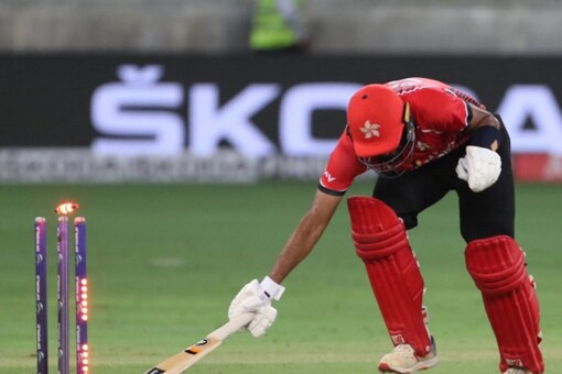 Nizakat Khan scored 10 before being run out. (AFP Photo)
