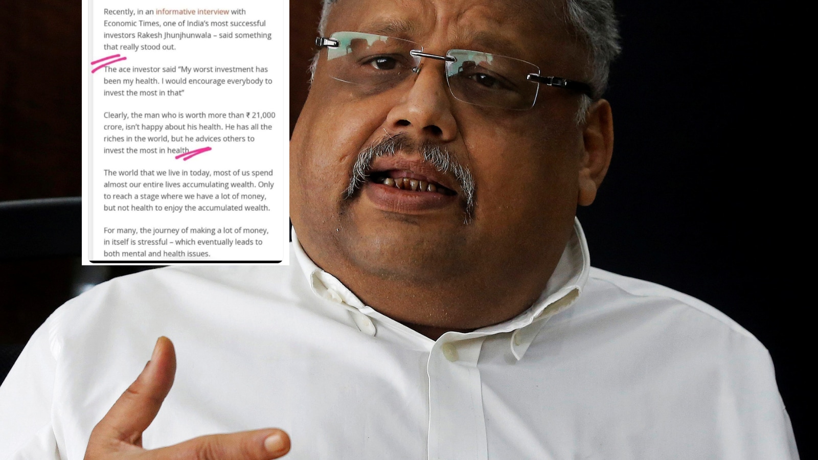 Rakesh Jhunjhunwala Never Wanted Anyone to Make This 'Investment Blunder'