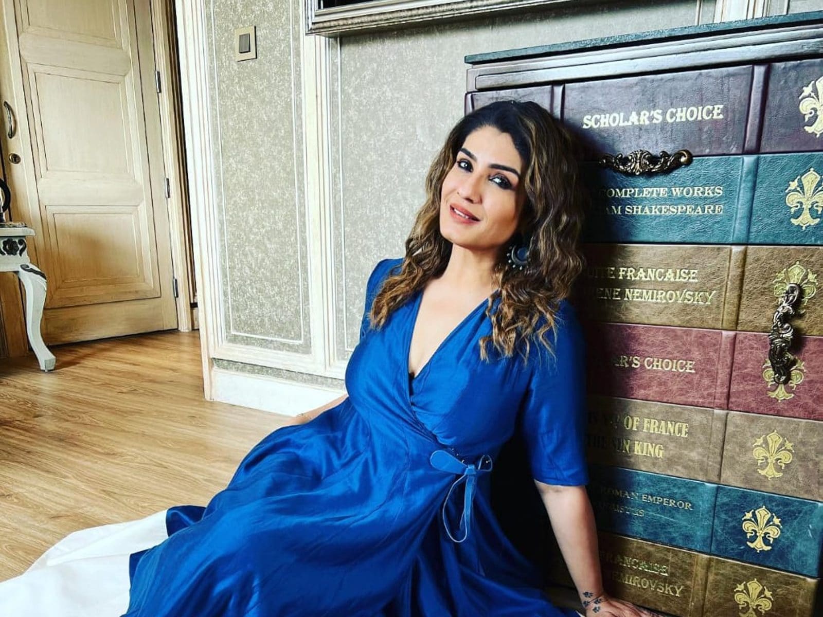 With Her Gorgeous Dress, Raveena Tandon Is Blazing Blues on Instagram. -  News18