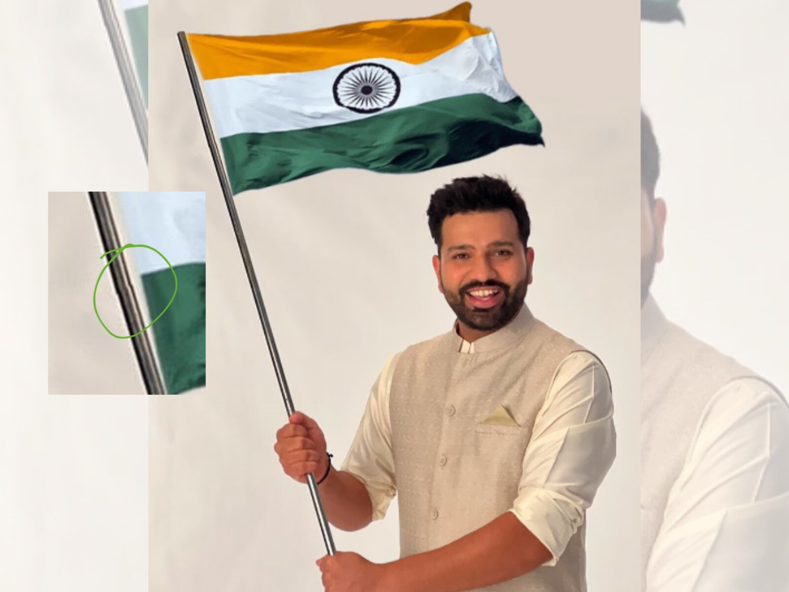 Rohit Sharma Trolled for 'Photoshopped' Indian Flag in Independence Day  Photo