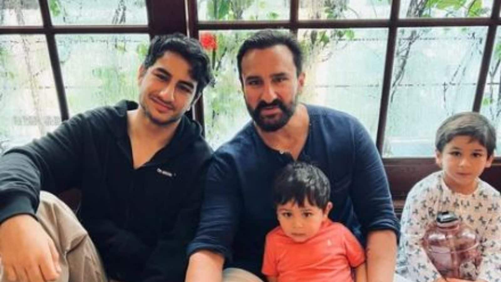 Taimur poses on jeep; Jeh photobombs Kareena, Saif Ali Khan