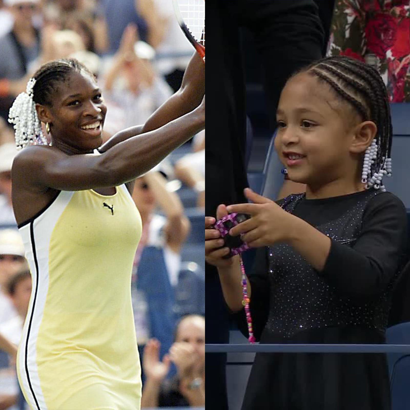 Like Mother, Like Daughter Little Olympia Cheers For Serena Williams in US Open