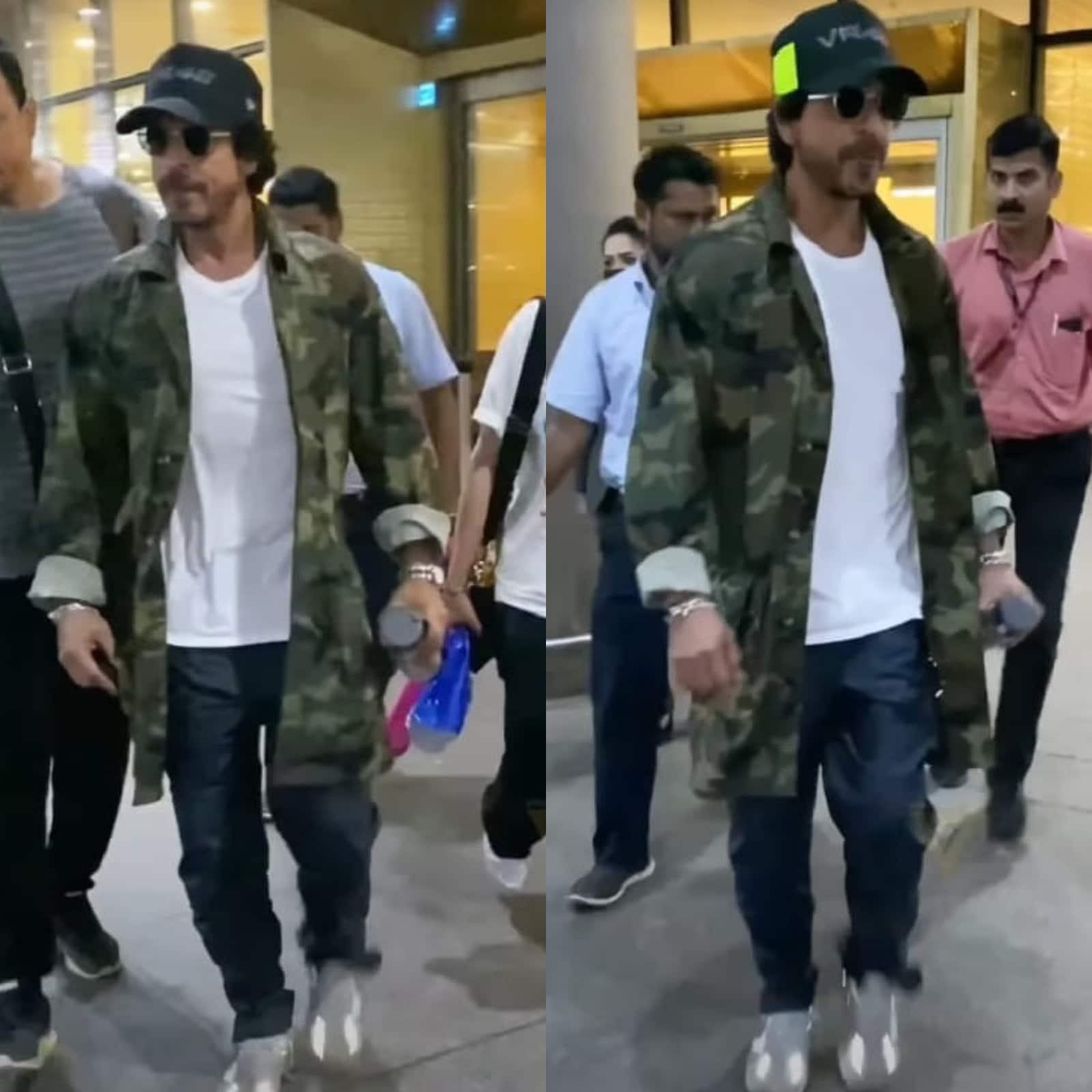 Shah Rukh Khan aces his style game as he returns to Mumbai after