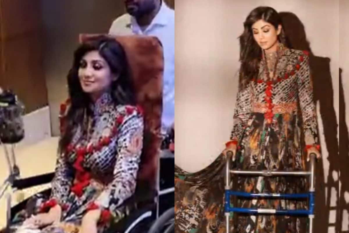 Shilpa Shetty Sexe Vides - Shilpa Shetty Looks in Pain As She Arrives With Broken Leg in Wheelchair at  Event; Video Goes Viral