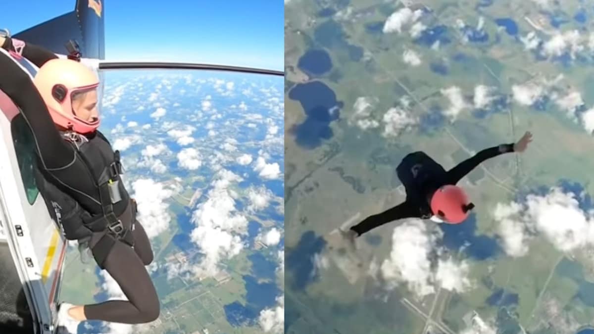 WATCH: Woman's Workout Before Skydiving Leaves Internet Stunned