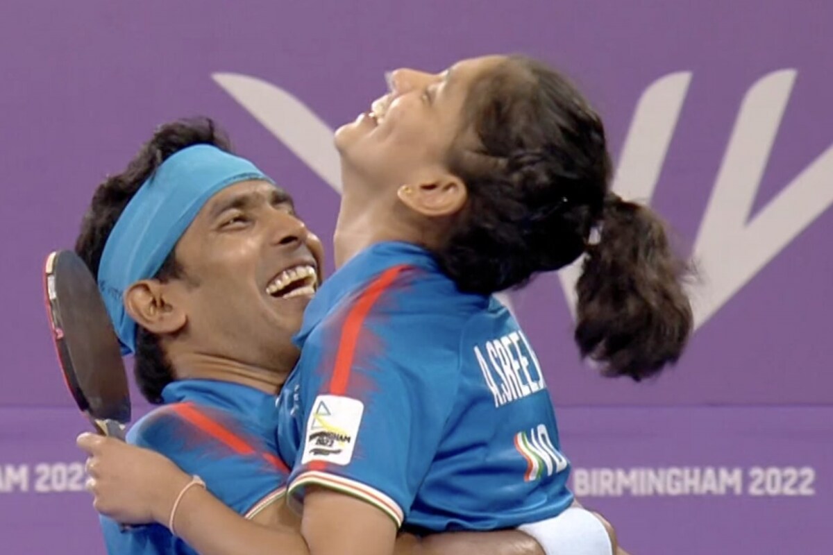 CWG 2022 Achanta Sharath Kamal and Sreeja Akula Win Gold in Table Tennis Mixed Doubles