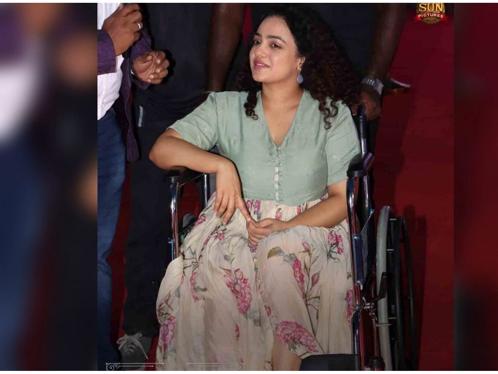 Thiruchitrambalam Audio Launch Nithya Menen Turns Up In Wheelchair