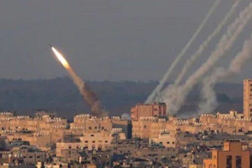 Rockets are launched from Gaza towards Israel, over Gaza City, Sunday, Aug. 7, 2022. (Image: AP)