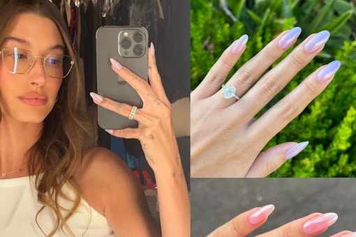 Hailey is most definitely rocking the all things glazed look and her nails are absolutely to die for. (Source: Instagram)