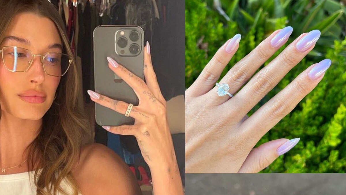 You Can Now Get Hailey Bieber's Stunning 'Glazed Donut Nails' At Home