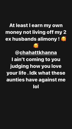 Urfi Javed claims Chahat Khanna is passing through her husbands' alimony