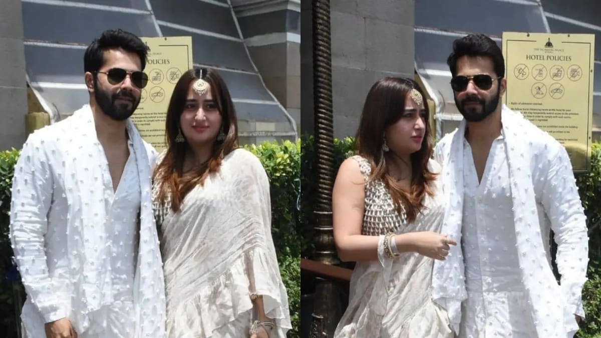 Varun Dhawan and Natasha Dalal Twin In White At Kunal Rawal and Arpita Mehta's Wedding; Pics