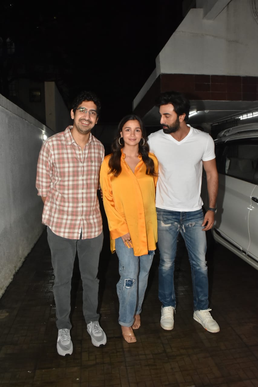 Alia Bhatt clicked in the city in a brown wrap around dress with hubby Ranbir  Kapoor in an all black look consisting of a t-shirt and denims Media