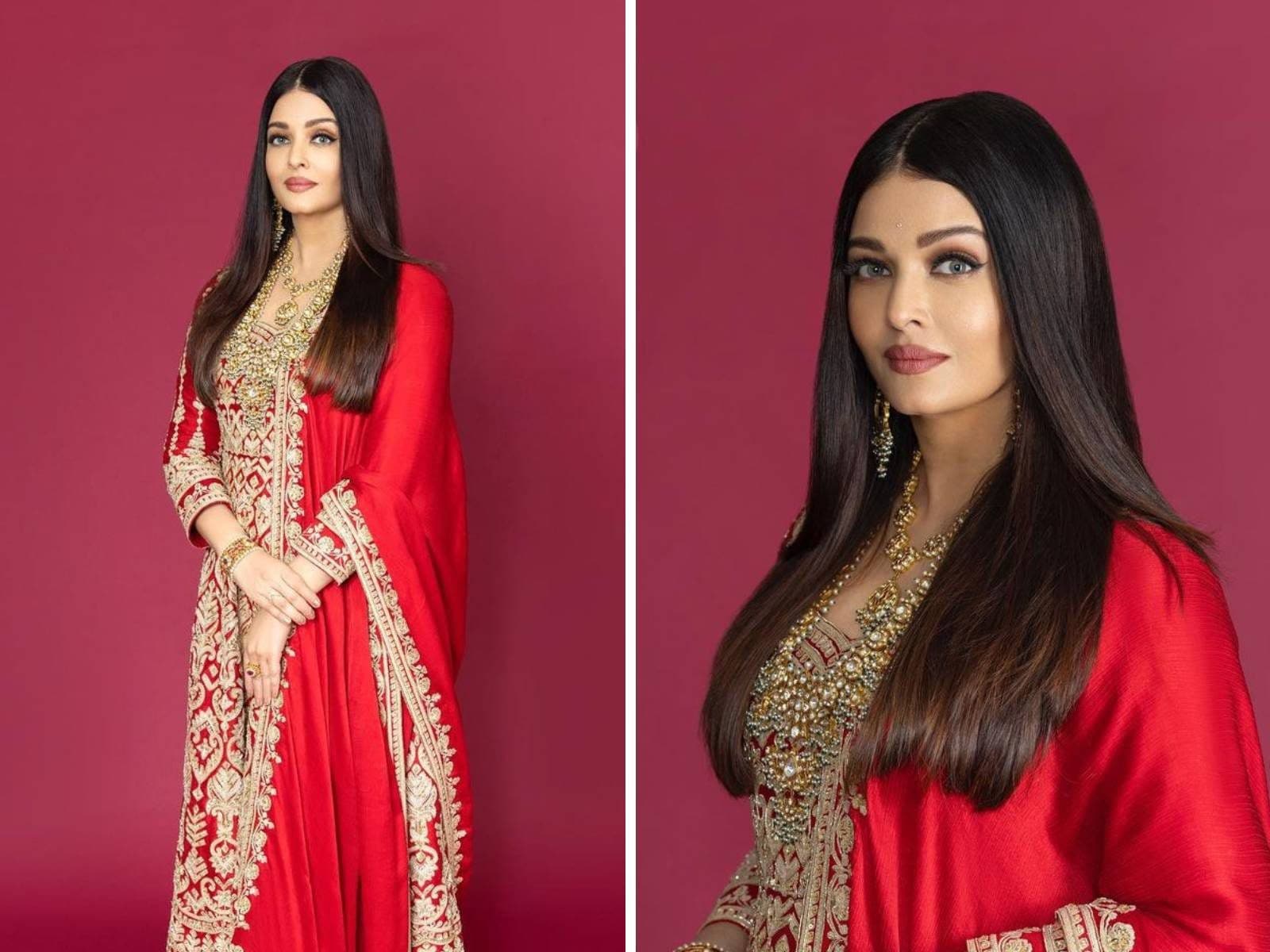 1600px x 1200px - Aishwarya Rai Bachchan Looks Regal In Embellished Red Anarkali Suit, Check  Out The Diva's Gorgeous Ethnic Wear Looks