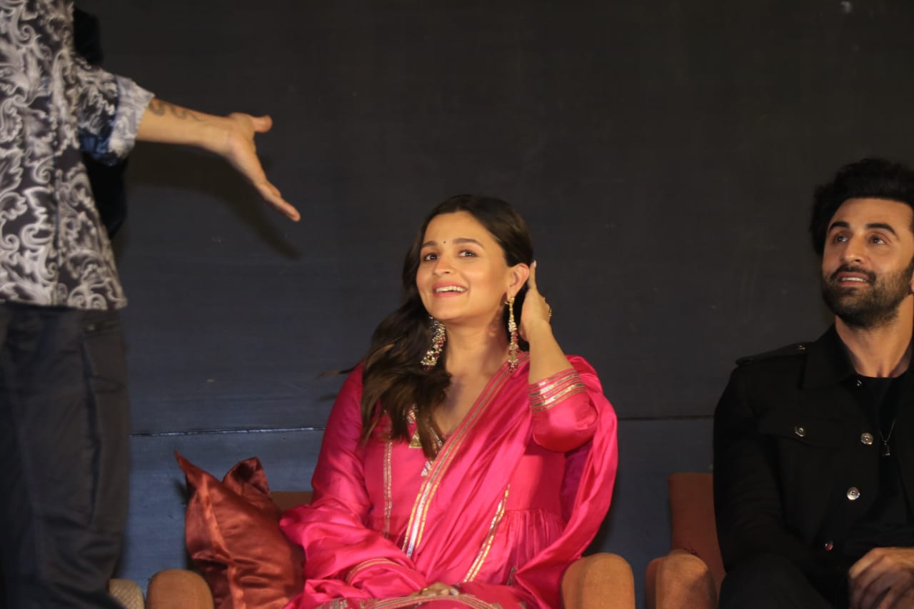 Alia Bhatt snapped in a candid moment on stage. 